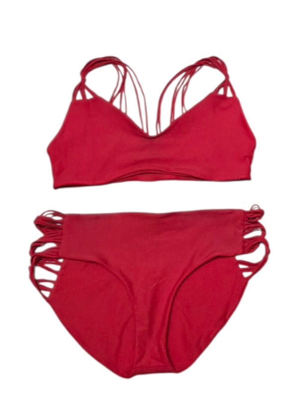 Mikoh Red Bikini SET With String Detailing